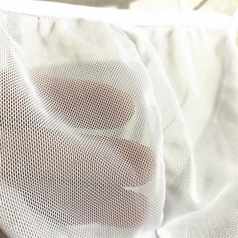 Men's Transparent Thong Underwear Temptation T-pants Flirting Double Belt Mesh Boxer Briefs