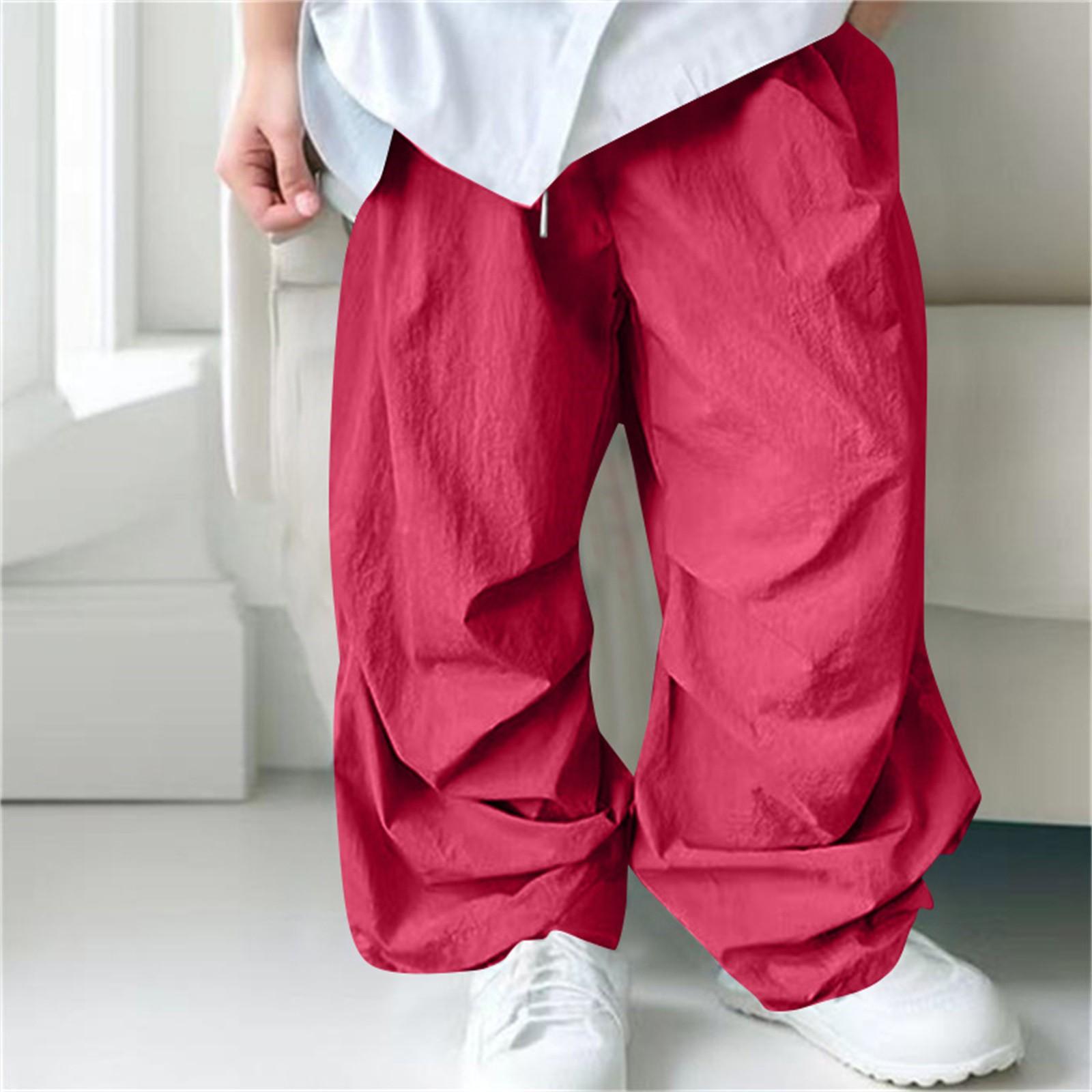 

Летние детские свободные брюки Dopamine, тонкие, средние и большие детские спортивные однотонные повседневные длинные брюки 160