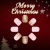 Reusable French Tip False With Sparkling Snowflakes No Required Holiday Manicure ABS Art For Women And Ideas