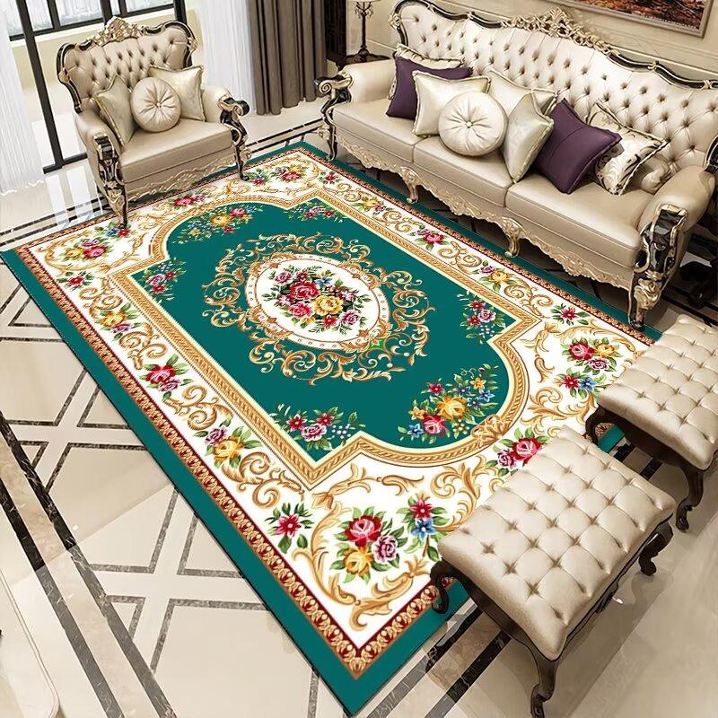 European Rug Retro Living Room Decoration Classical Lounge Floor Mat Bedroom Study Easy Cleaning Non-slip Carpet Izable