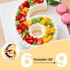 Number Cake Mold Baking Forms Moulds, 9 Pieces 0-8 Cake Number Stencils, 12 Inch Numbers Cake Pans, Flat Plastic Mold Numerical Templates Cutting for