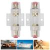 2Pcs Car Audio AGU Fuse Holder W60A 80A Fuses Fuseholder for 4 6 8 Gauge Wire 12?24V
