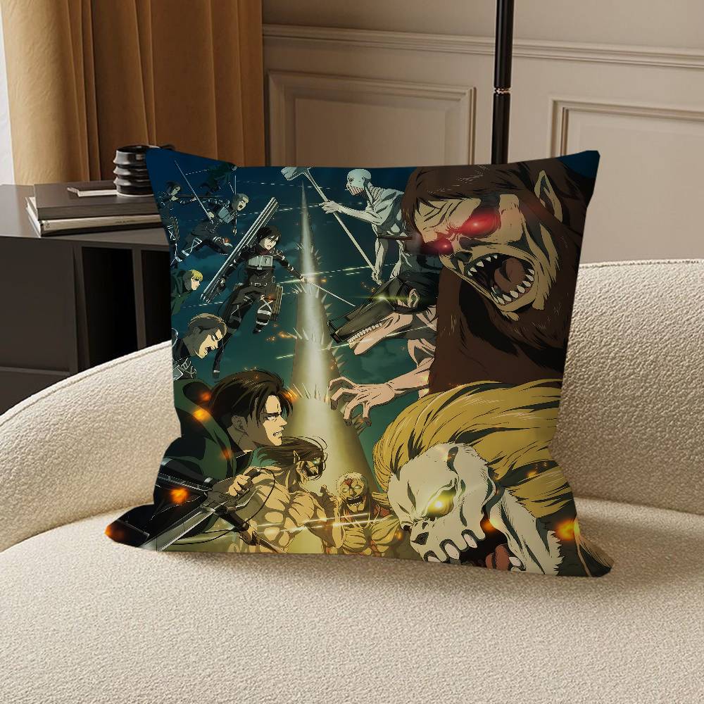 Anime A-attack On Titan Stitch Lucky Dragon Pillow Cover Sofa Cushion Cover Home Room Decoration Children Gift