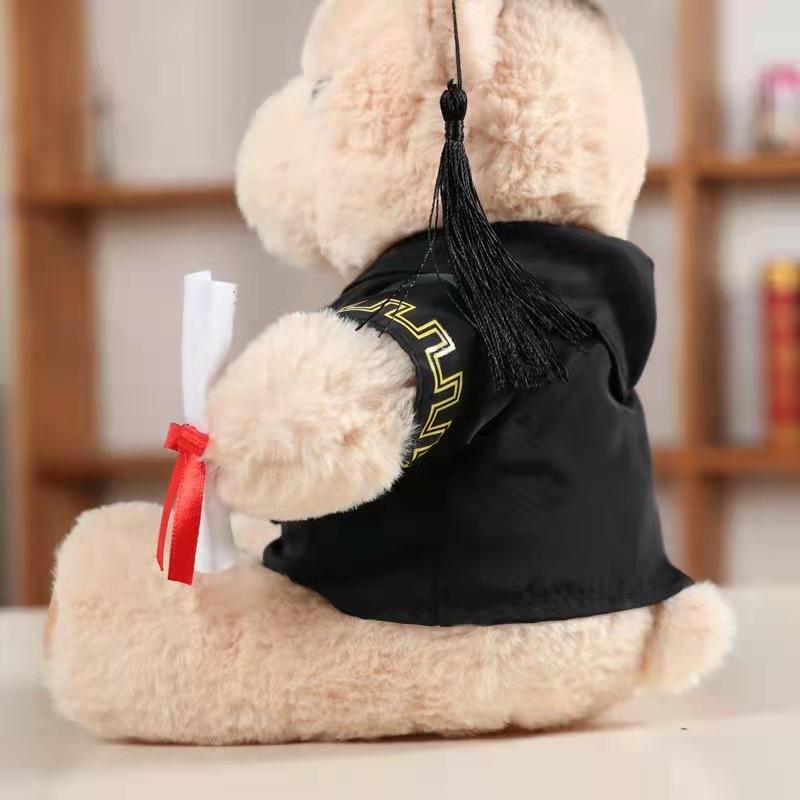 Teddy bear doll plush teddy bear rag doll for girls graduation gift activity gift doctor bear