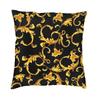 Soft Gold Baroque Throw Pillow Cover Decoration Custom Square Cushion Cover 40x40 Pillowcover for Sofa