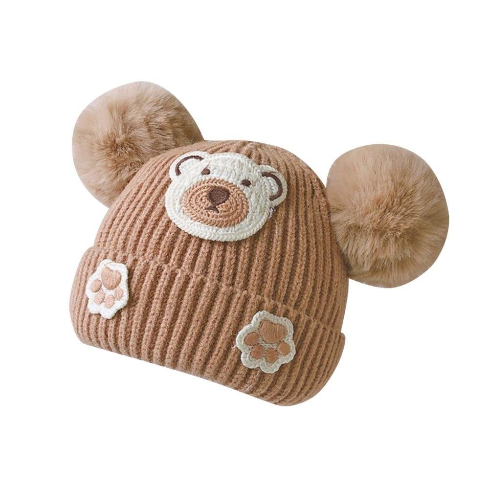 

Soft Children Beanies Wool Woolen Knitted Hats Winter Warm Kids Cap Infant хакі