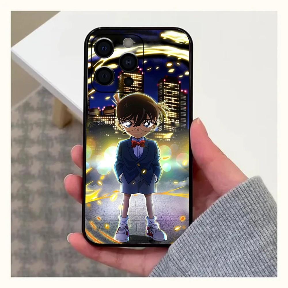 Detective C-Conan Anime Phone Case For Apple iPhone 15,14,13,12,11,Pro,X,XS,Max,XR,Plus,Mini Soft Black Cover