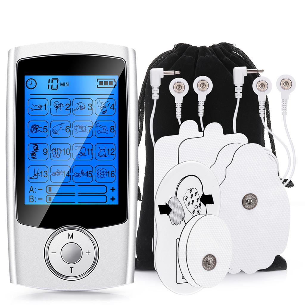 Haofy Electronic Pulse Massager, Dual Channel Tens Unit Rechargeable EMS Muscle Stimulator with