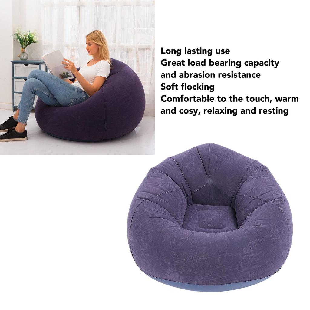 Air Sofa, Air Couch, Beach Chair, Air Cushion, Air Bed, Air Mattress, Sofa, Footrest, Lounge Chair, 75x75x45cm (Dark Navy)