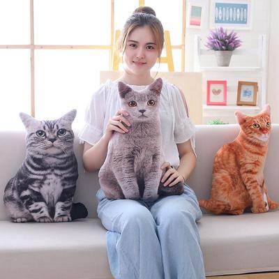 Adorable coussin de canapé en peluche 3D Meow Star Cat