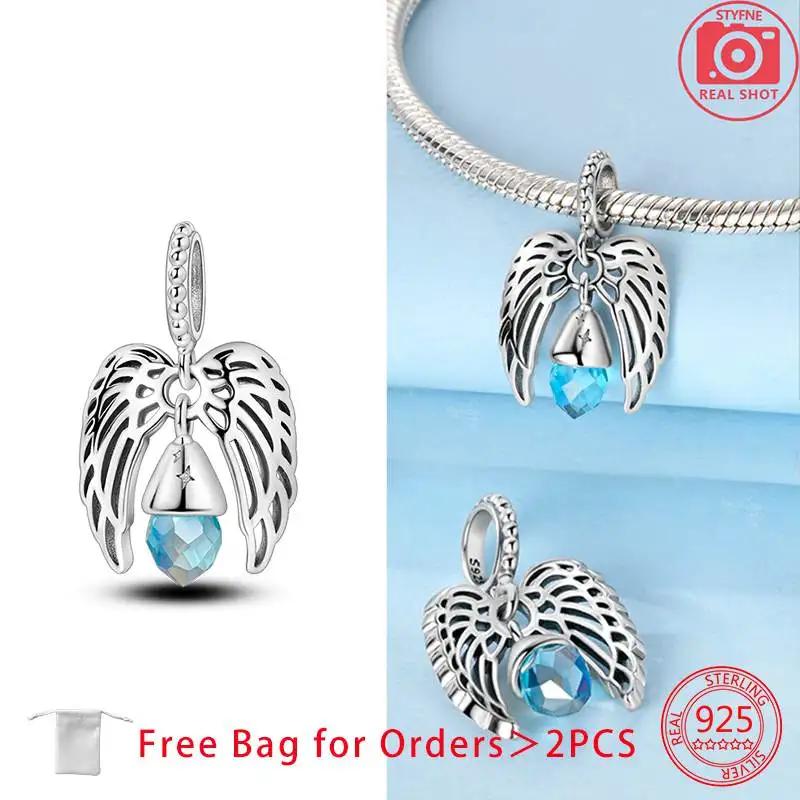 Orginal Copper Heart Wings Charm For Bracelet Bead Jewelry Charm For Woman Making Fine Jewelry Gift Diy Accesory