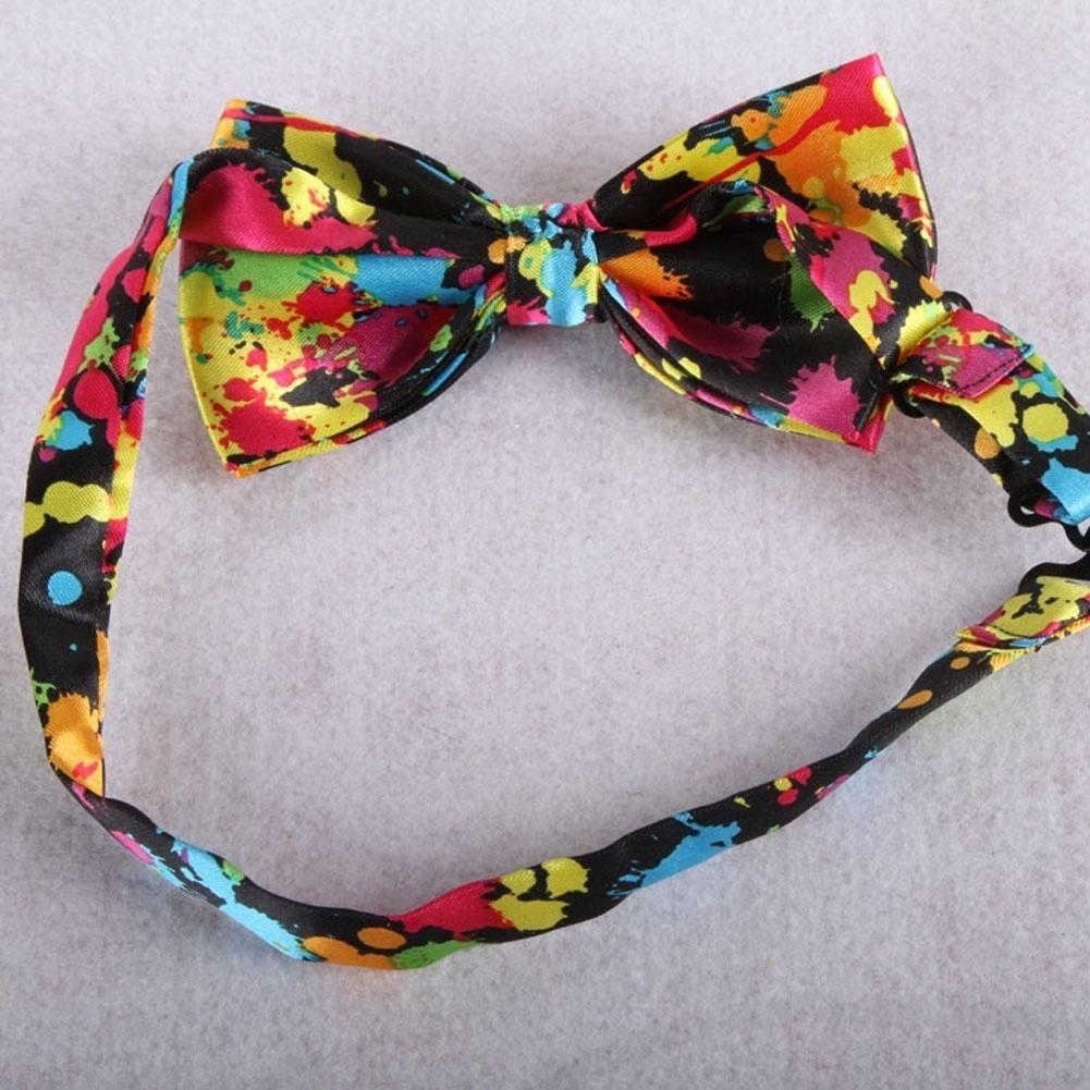 Adjustable Printed Tie Men Bowties Wedding Tie Banquet Tie Butterfly Pre-tied