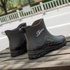 2023 Winter Sale: Men's Short Tube Waterproof Rubber Rain Boots - All-Season Fashionable Flat Design
