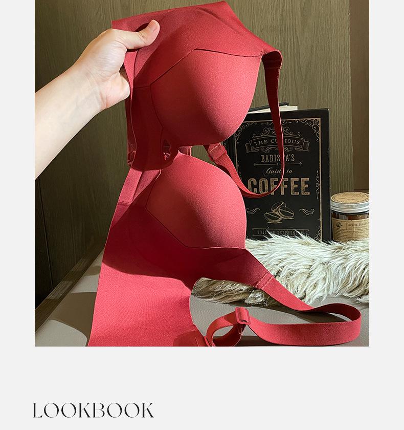 Tithonus Goddess Women's Lingerie: Benming Year Seamless Bra with Side Support and Anti-Sagging Design for a Slimmer Look.