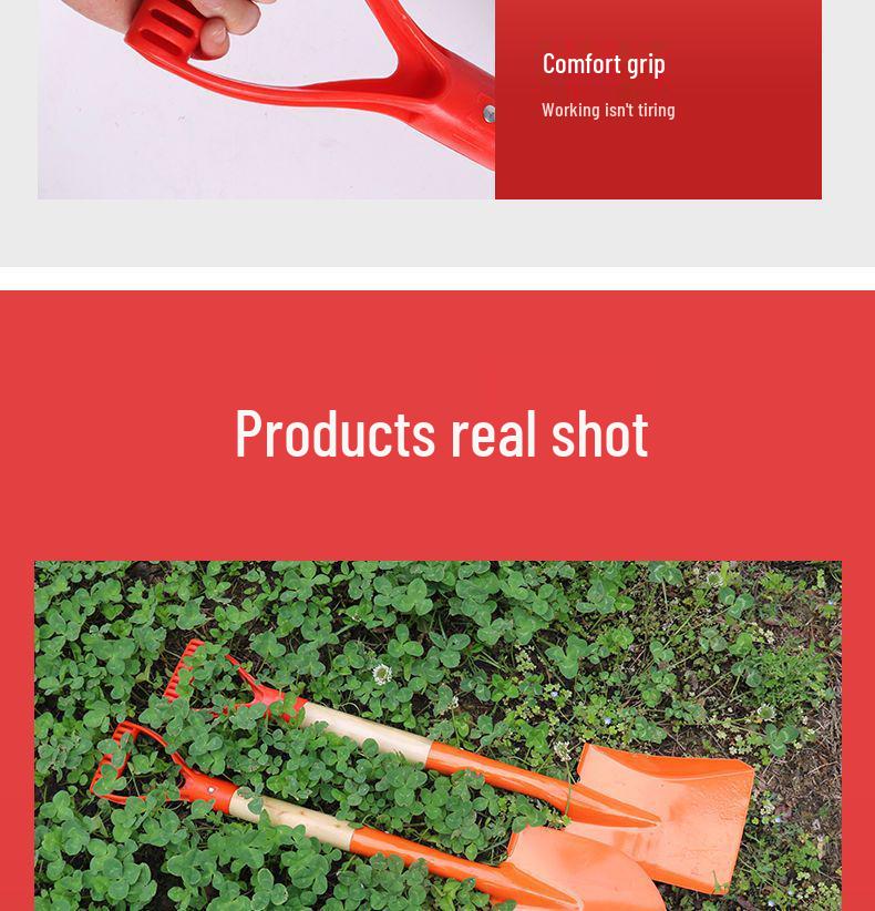 Manganese Steel One-Piece Garden Planting Shovel - Pointed for Vegetables, Flowers, and Children's Use