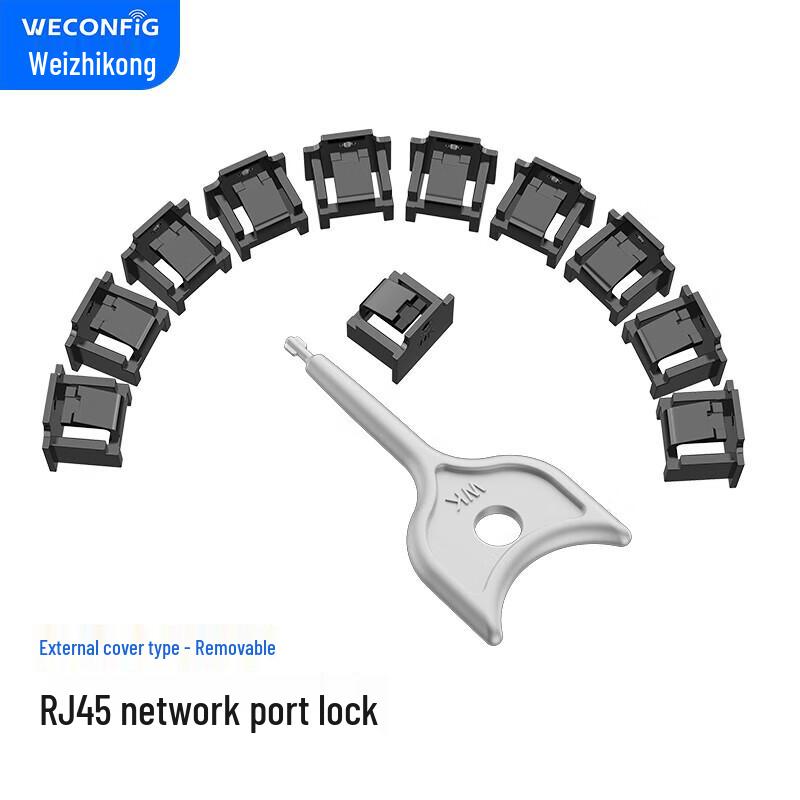Weizhikong RJ45 Network Port Lock Plugs (1000 Pcs with 10 Keys)
