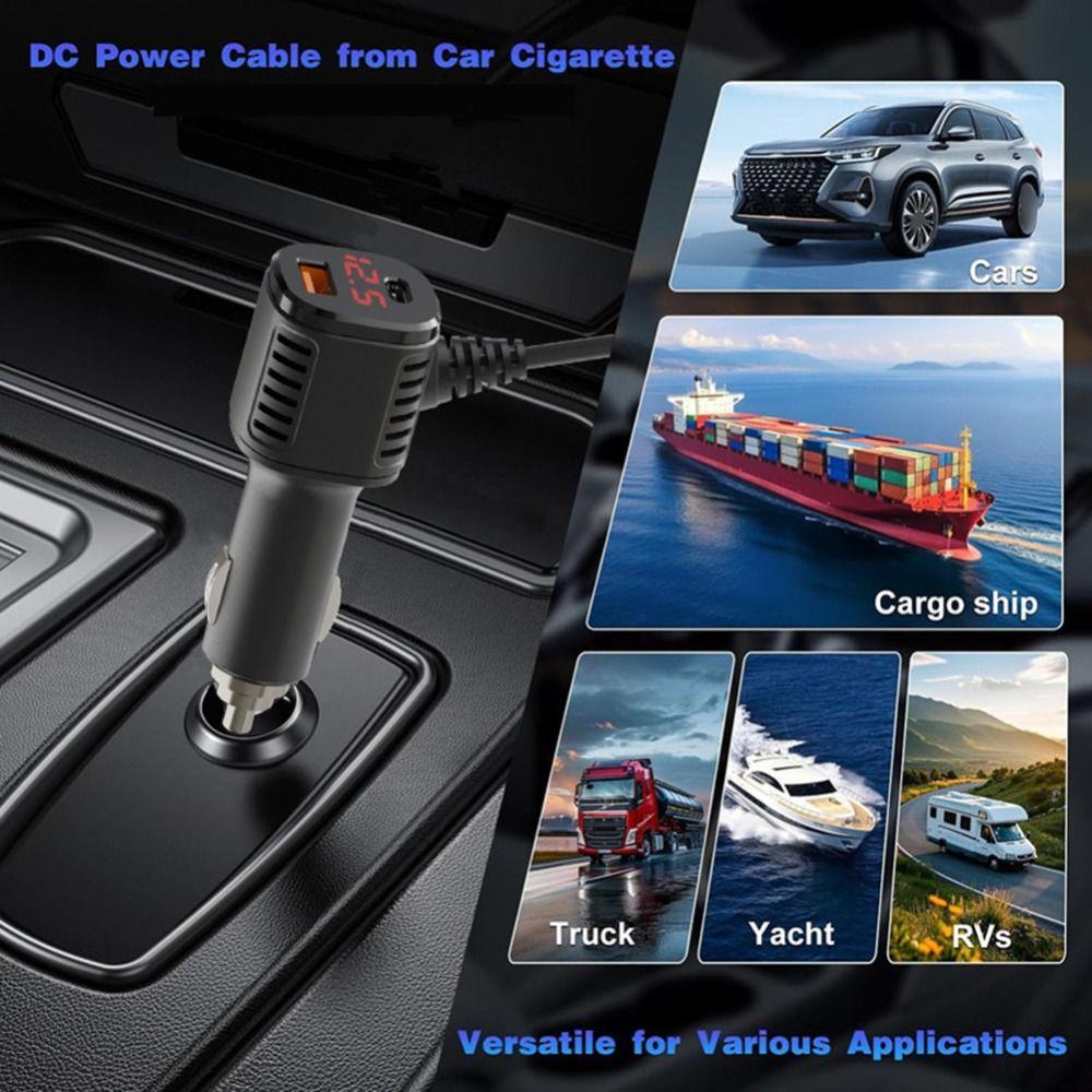Digital Display DC Power Converter 12V/24V to 30V Car Power Adapter Vehicle Outlet