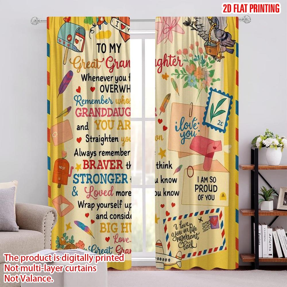

2pcs,2D plane printing Curtains Digital Printed Grandmas Wisdom Versatile 100% Polyester (without rod) Decorations For Home Use 52.50 × 116.00 cm 2 pcs