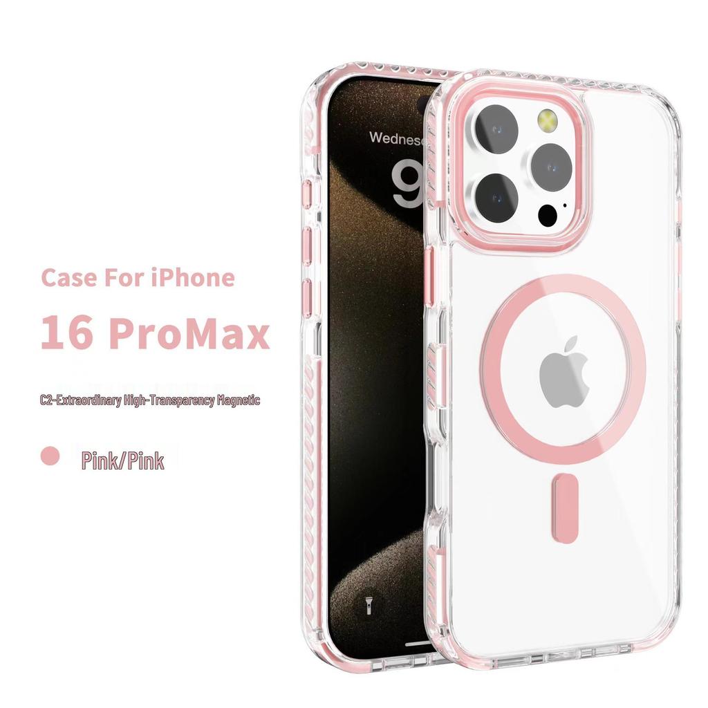 Dual-Tone Magnetic Case for iPhone 17 Pro Max and Apple 16 Plus Clear Shield
