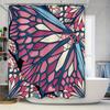 Colorful Mosaic Shower Curtain Pink Blue Abstract Design Bathroom Decor Waterproof Fabric Bathtub Liner for Home