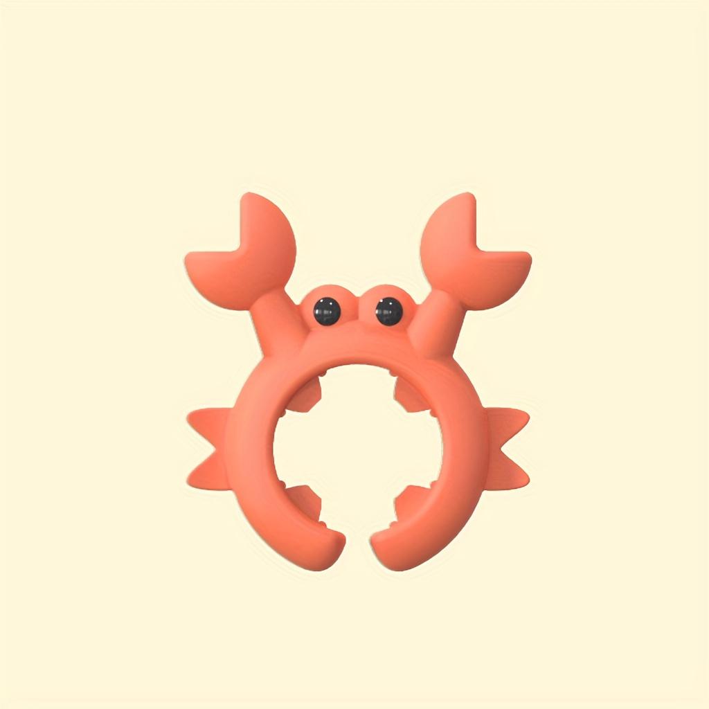 [Милые в форме краба | Силиконовые] Набор из 3 милых силиконовых держателей для лопаток в форме краба | Нескользящая ручка и термостойкий дизайн - Высокотемпературные 3pcs