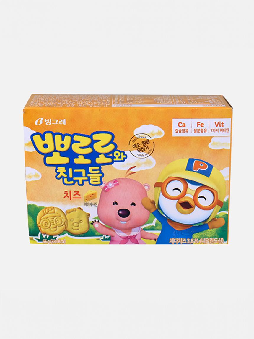 Binggrae Pororo & Friends Cheese Flavored Snacks 65g 1ea