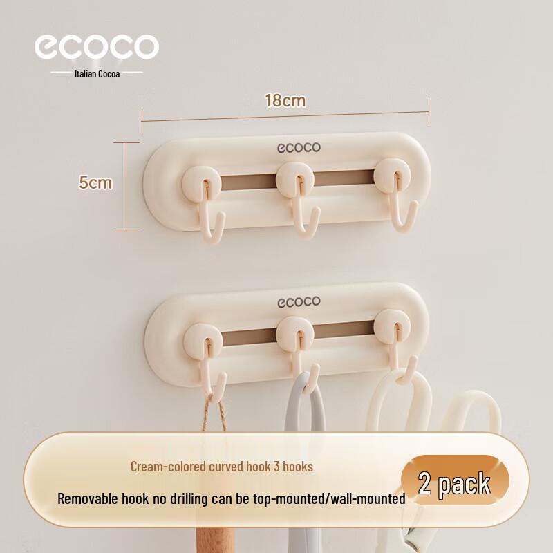 

Ecoco Wood Grain No-Drill Adhesive Hooks