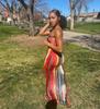 Women's Plus Size Tie-Dye Off-Shoulder Bandeau Dress - Spring/Summer 2025 Fashion