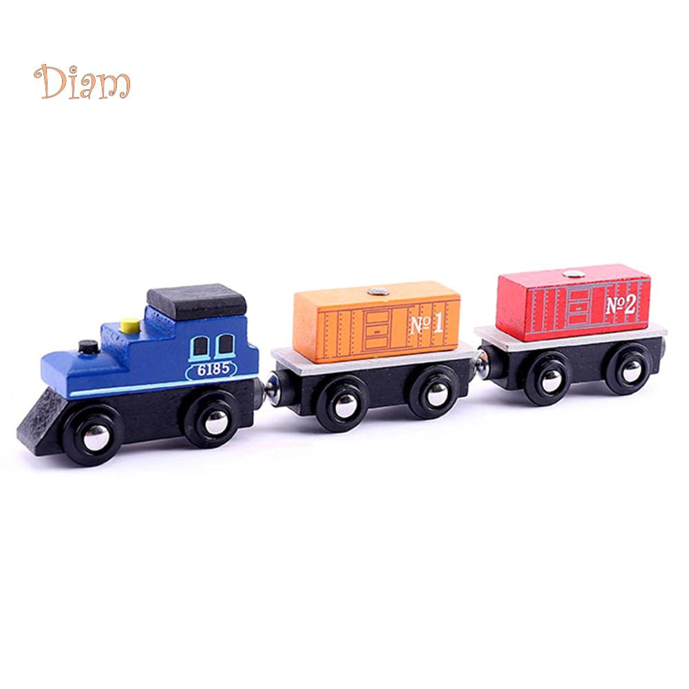 NO.KK Magnetic Wooden Mini Train Carriage Model Educational Kids Toy Gift Gift Vehicles Minicar