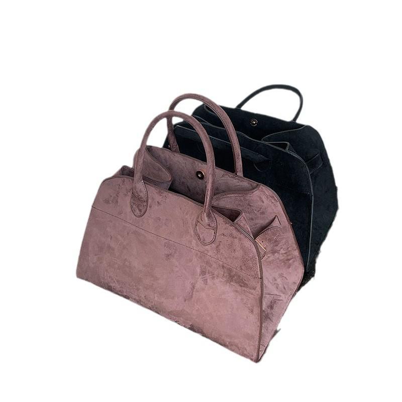 2024 Retro Suede Tote Bag - Women's Large Capacity Single Shoulder Commuter Handbag