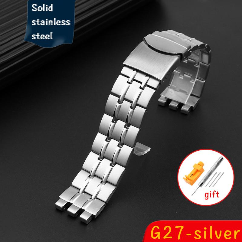 Para pulseira de metal de núcleo sólido Swatch corrente de relógio côncava convexa YCS Yas YGS relógio de aço masculino e feminino pulseira de cerâmica