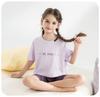 Yingbolun Summer Girls' Cotton Short Sleeved Shorts Set Girls' Home Clothes Girls' Big Girls' Pajamas