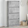 VidaXL Shoe Cabinet 4 Drop-Down Drawers Concrete Grey 3214367