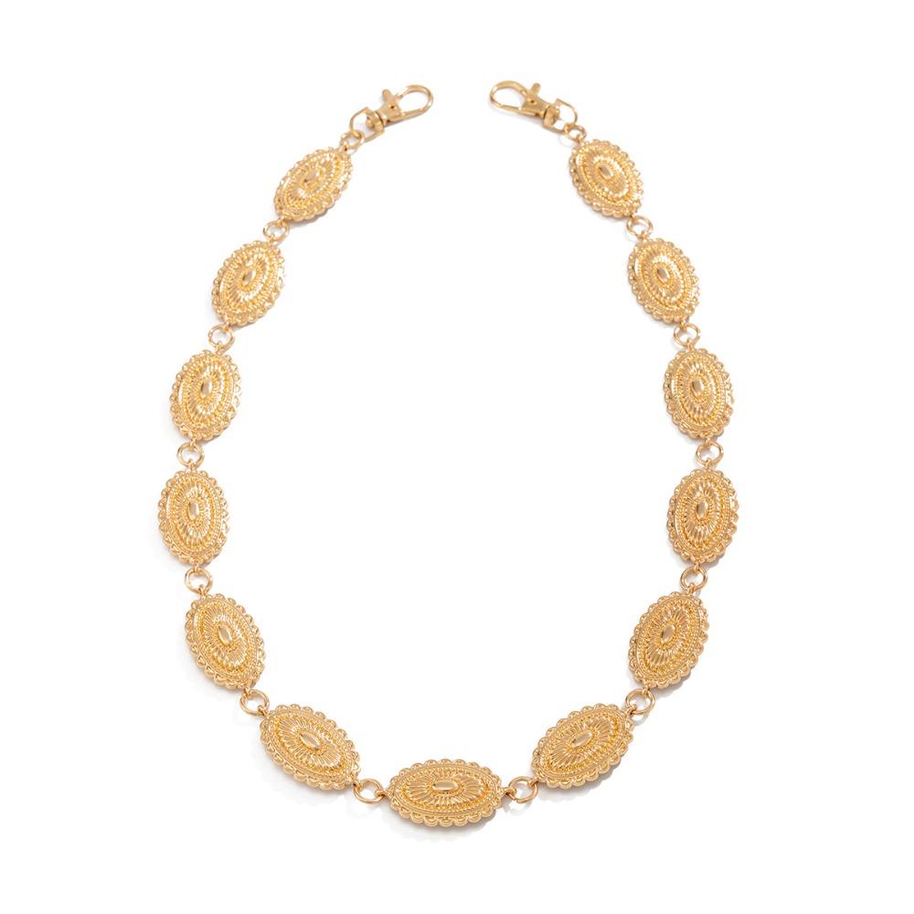 Jeans Chain Round Disk Waist Chain Zinc Zinc Zinc Alloy Pants Chain Personality Punk Belt Chain  Female