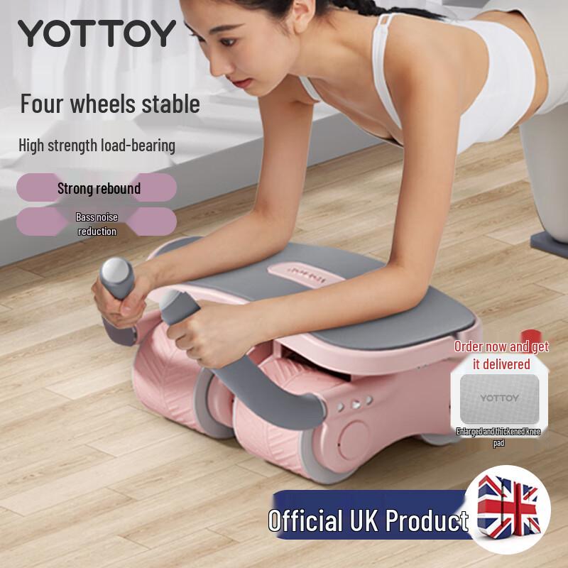 Yottoy 4-Wheel Automatic Rebound Ab Roller