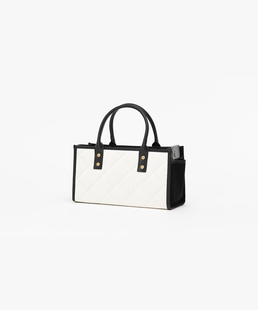 Jina In Ny Donna Quilted Mini Tote [White Combo]
