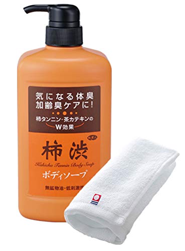 Azuma Shoji [Price: Same, Includes Imabari Towel] Persimmon Tannin Body Soap 850ml / Formulated with Persimmon Tannin and Tea Catechins to Treat Body