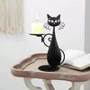 Fuuny Design New Black Cat Candlestick Home Decor Candlestick Home Metal Cat Decoration Candlestick Decorate Room Decorate
