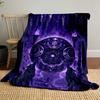 Mystical Moon Wolves Mandala Design Patterned Blanket, Flannel, Suitable for All Seasons, Home Decor, Warm and Cozy