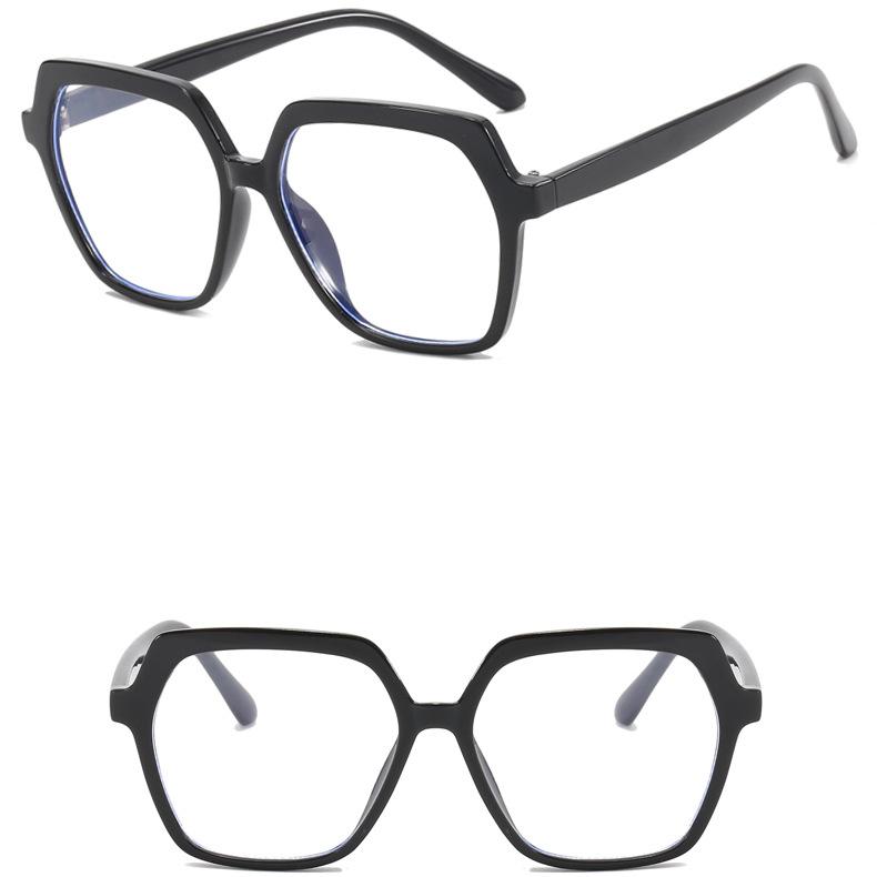 Women's glasses, anti blue light, fashionable and personalized large frame glasses, travel and student commuting glasses