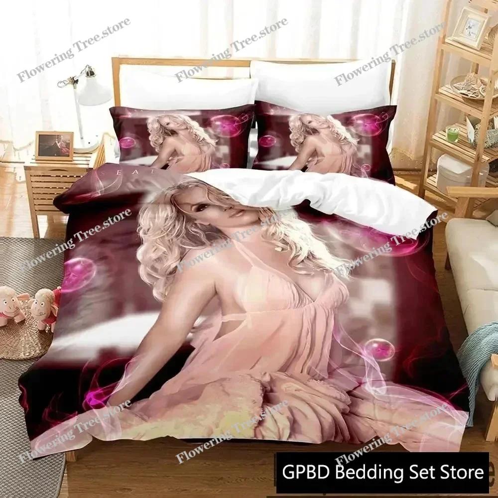 3D Print Britney Spears Bedding Set Boys Girls Twin Queen King Size Duvet Cover Pillowcase Bed boys Adult Home Textileextile