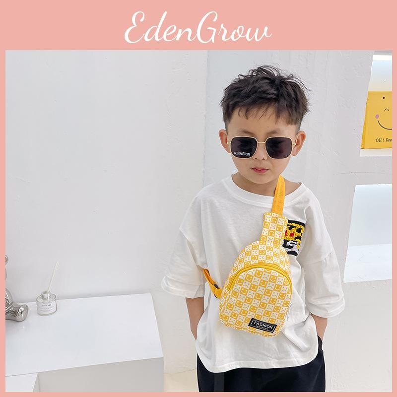 Checkerboard Shoulder Printed Bag Casual Chest Bag Children Crossbodybag Outdoor
