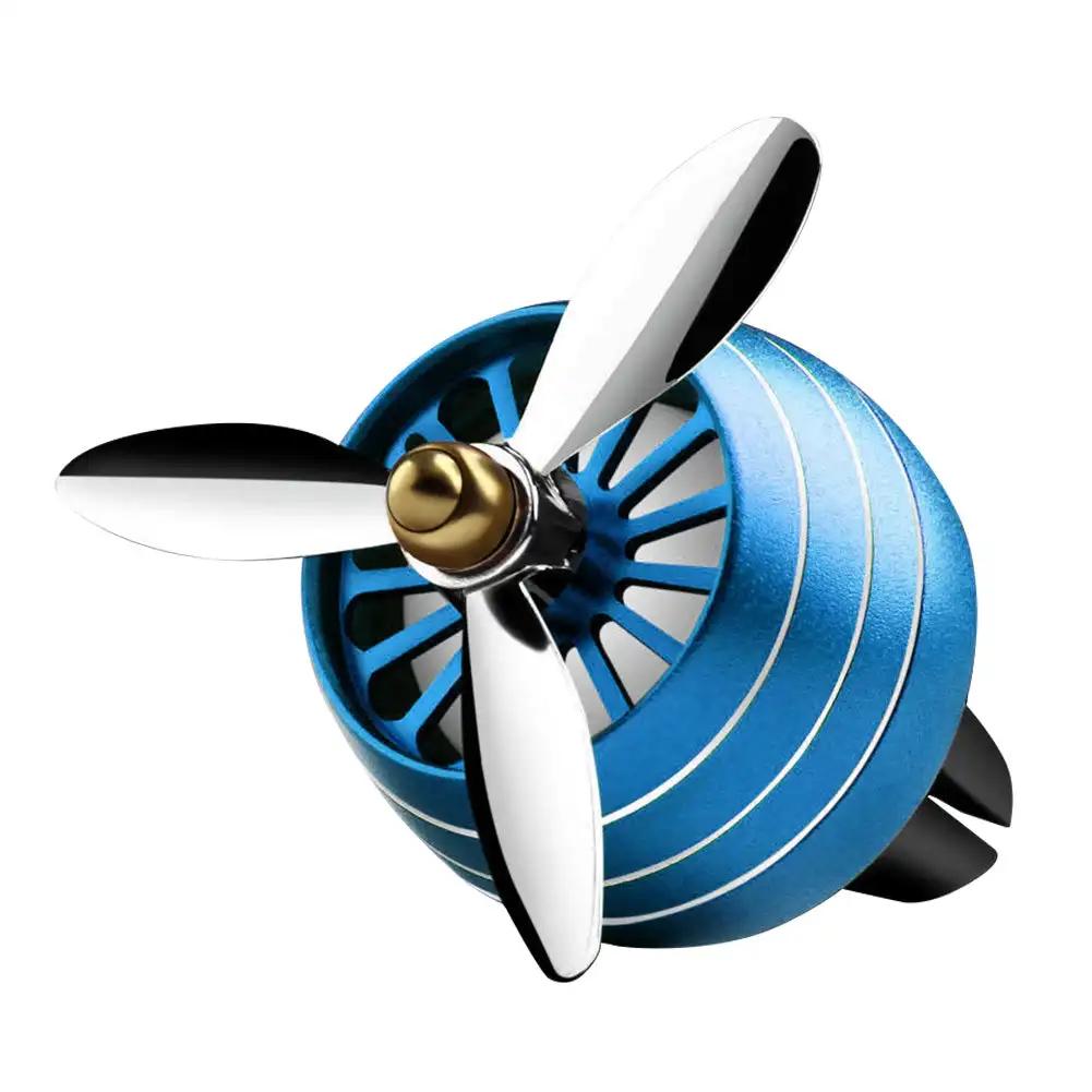 Car Air Freshener Air Vent Freshener Perfume Clip Helicopter with LED Colorful Ambience Light Fan Fragrance Aroma Diffuser