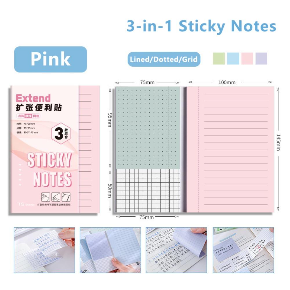 

Lined/Dotted/Grid Sticky Notes Extendable Extendable Sticky Notes Self-Stick Notes Students 1