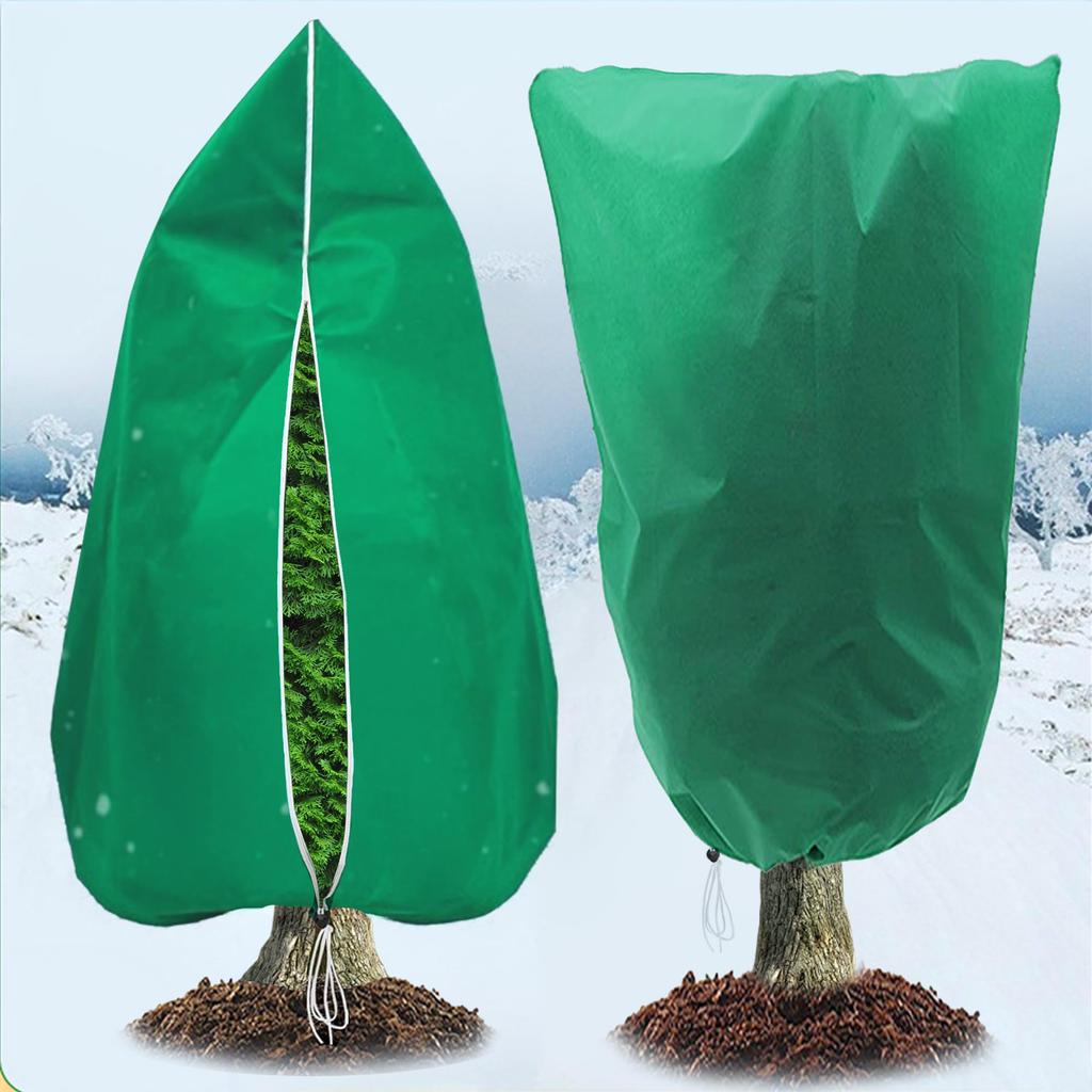 80 X 100cm Plant Frost Protection Cover Nonwoven Outdoor Windproof Warm Winter Freeze Guard for Greenhouse/Garden