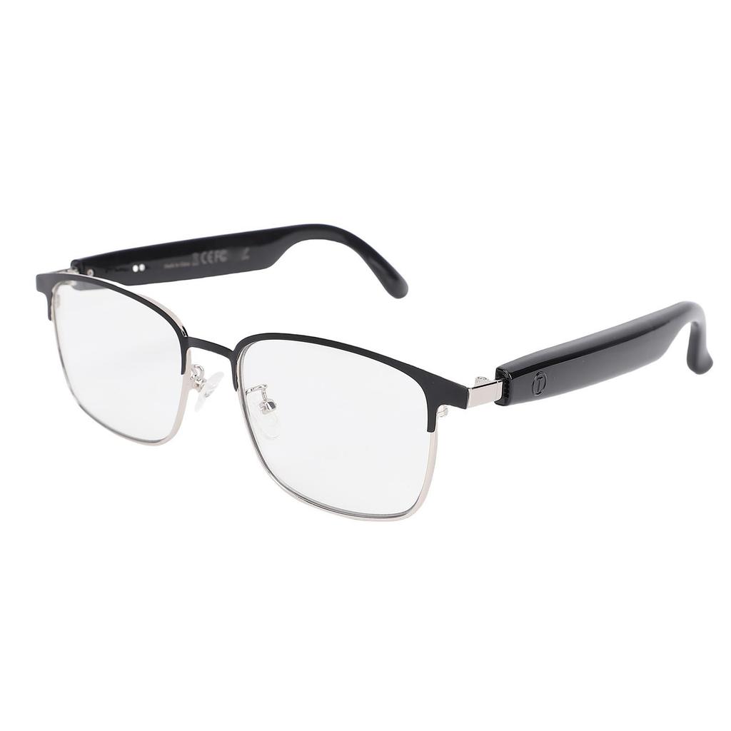 Smarte Bluetooth-Brille Eingebautes Mikrofon und Lautsprecher Sprachsteuerung Smarte Drahtlose Sonnenbrille für Outdoor Silber