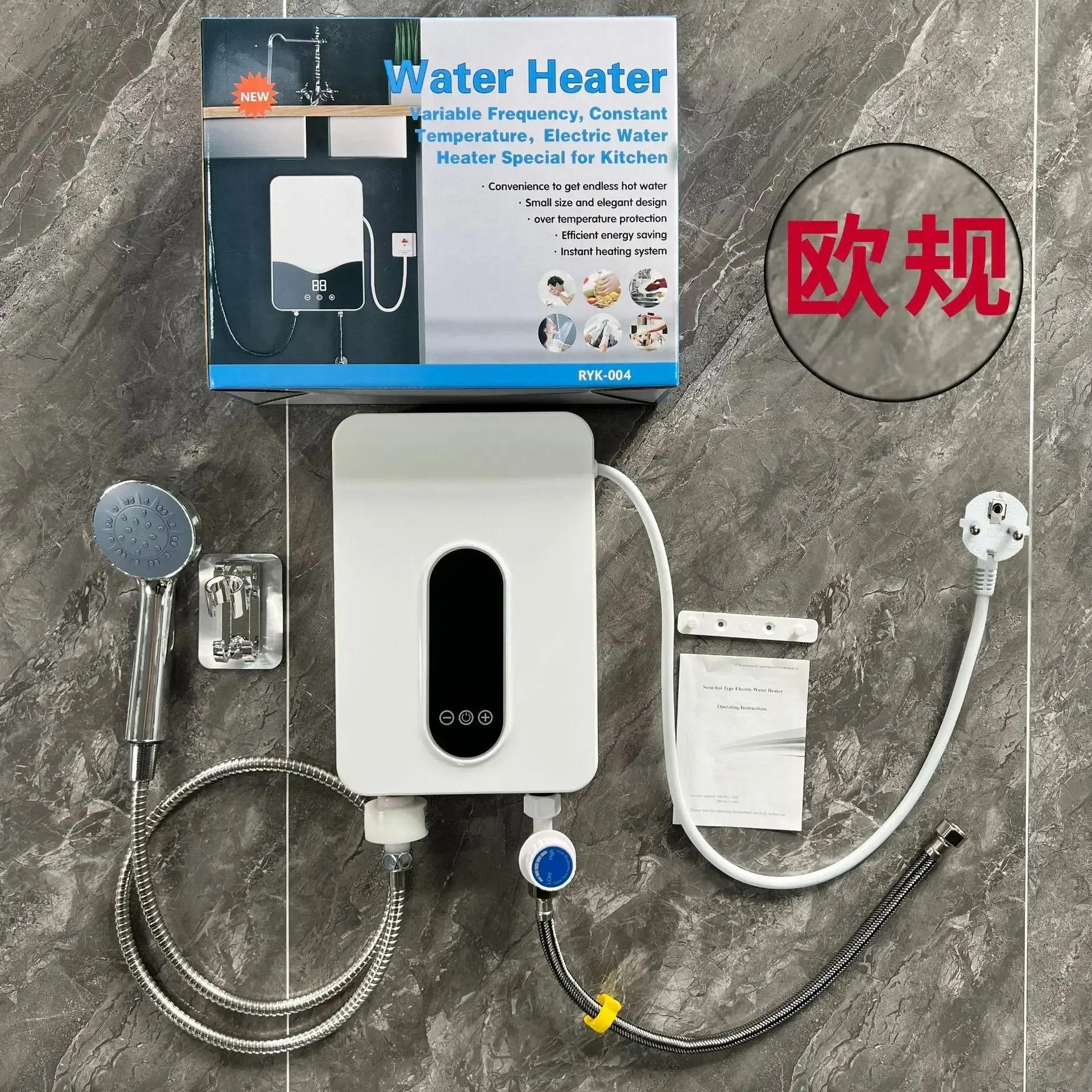 Instant Tankless Water Heater Energy Efficient 220V Electric Compact Design for Bathroom Toilet Sink Hot Water EU