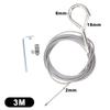 Locking Stainless Steel Wire Rope Adjustable Retractable Suspension Lanyard for Industrial Equipment Hanging Work