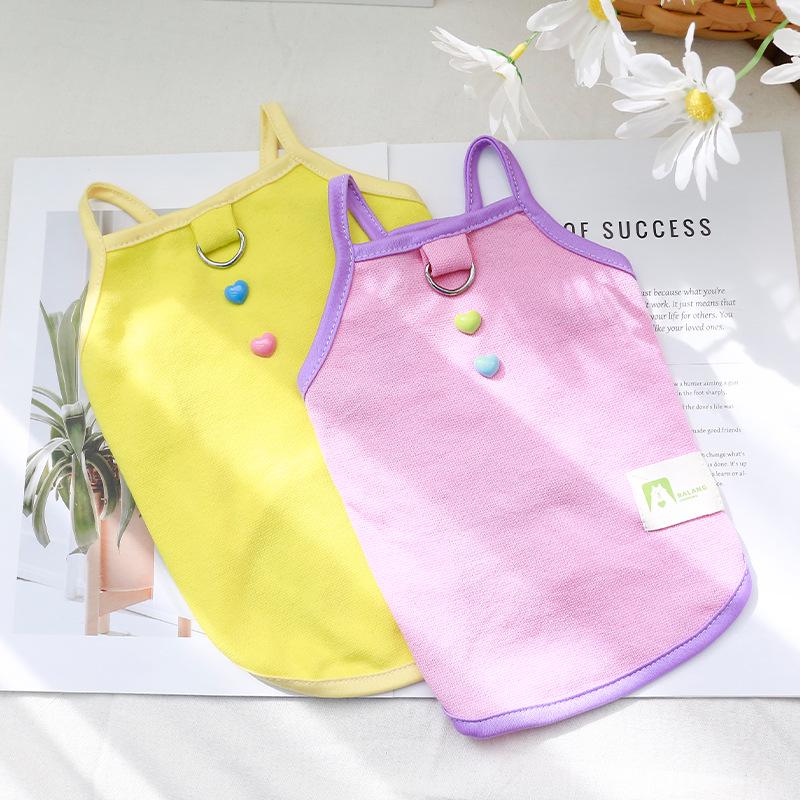 Dog & Cat Thin Summer Clothes - Breathable Vest for Small Breeds like Teddy, Bichon, Pomeranian