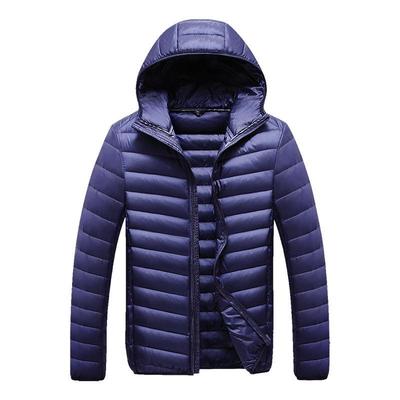 2024 Men's Lightweight White Duck Down Hooded Jacket - Short, Warm, Long Sleeve Outerwear